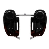 HR3 Auburn Sunglo & Black Hole With Rich Bourbonk Vented Lower Fairing Kit With 6.5" Speaker Pods For Harley Touring models 2014-2024